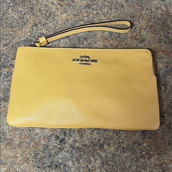 Coach Tan Wristlet Clutch - Picture 1 of 5